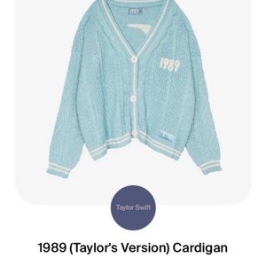 Taylor Swift Sweater Cardigan 1989 Light Blue Med/Lrg